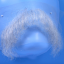 Original John Blake film quality costume human facial hair mustache almost white Extra Large