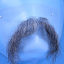Original John Blake film quality costume human facial hair mustache dark grey Extra Large