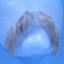 Original John Blake film quality costume human facial hair mustache medium grey Extra Large